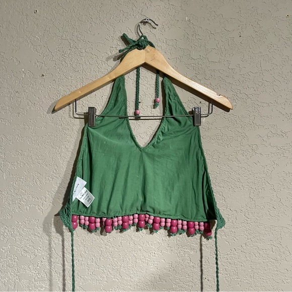 The Wolf Gang | Reis Macrame Top + Reis Macrame Skirt in Emerald Size: Large - Picture 5 of 11